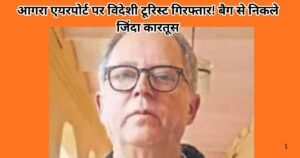 आगरा सिविल टर्मिनल पर CISF की जांच में विदेशी टूरिस्ट के बैग से तीन जिंदा कारतूस बरामद। बेंगलुरु फ्लाइट से पहले गिरफ्तार