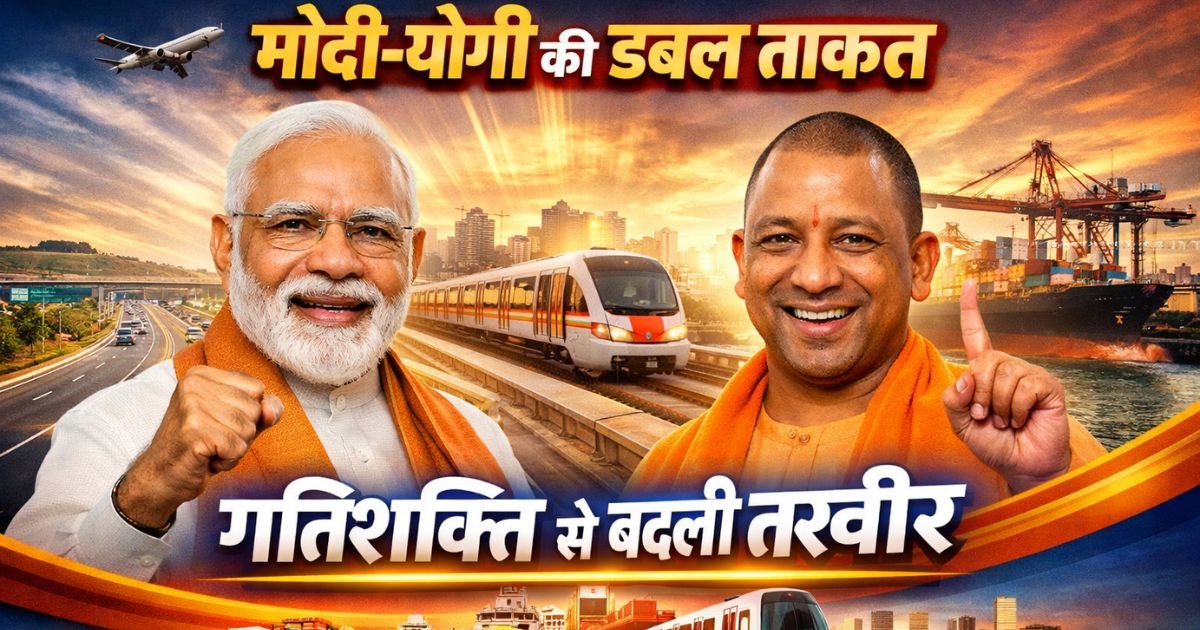 मोदी-योगी की डबल ताकत से पीएम गतिशक्ति योजना ने विकास को दी नई रफ्तार, उत्तर प्रदेश में इंफ्रास्ट्रक्चर और कनेक्टिविटी की बदली तस्वीर।