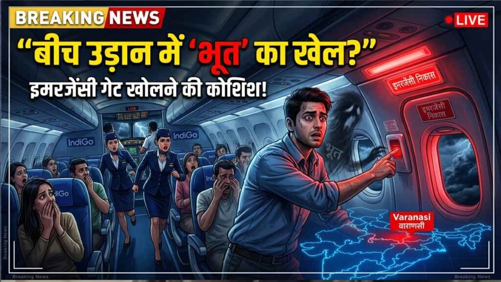 Indigo Plane Haadsa: बीच उड़ान में 'भूत' ने दबा दिया प्लेन के इमरजेंसी गेट का बटन! फिर पायलट ने जो किया..