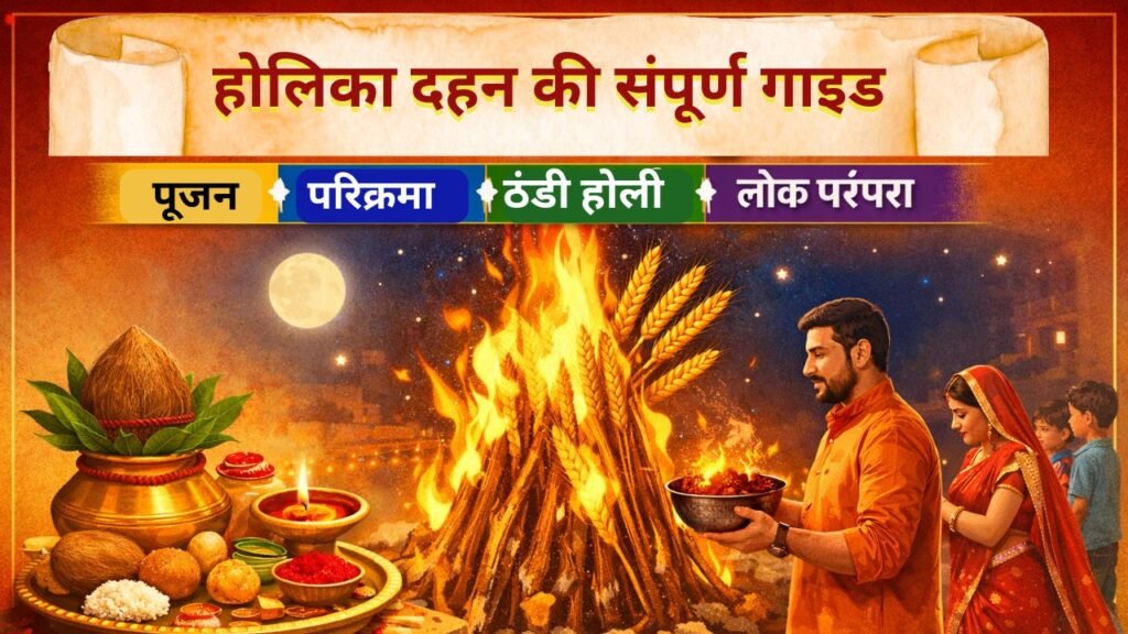 Holika Dahan 2026 की सही विधि, पूजन कैसे करें, परिक्रमा क्यों जरूरी, ठंडी होली क्या है और महिलाओं-बच्चों की भागीदारी पर पूरी जानकारी।