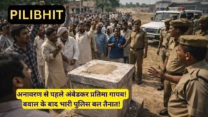 UP News: आज होना था जिस अंबेडकर प्रतिमा का अनावरण, रातों-रात गायब हुई मूर्ती.. ग्रामीण भड़के, पुलिस बल तैनात!