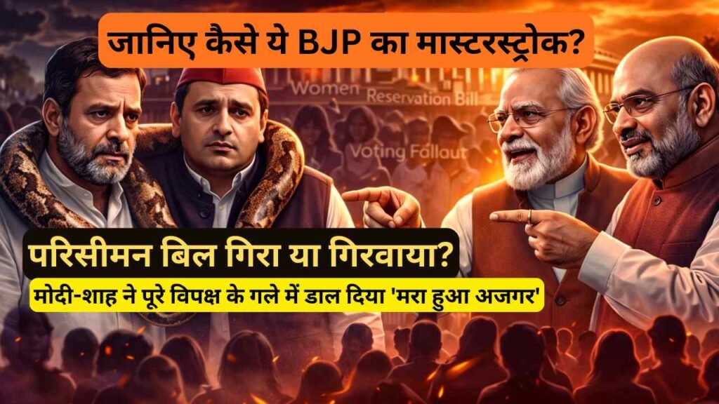 परिसीमन बिल गिरा या गिरवाया? मोदी-शाह ने पूरे विपक्ष के गले में डाल दिया 'मरा हुआ अजगर', जानिए कैसे ये BJP का मास्टरस्ट्रोक?