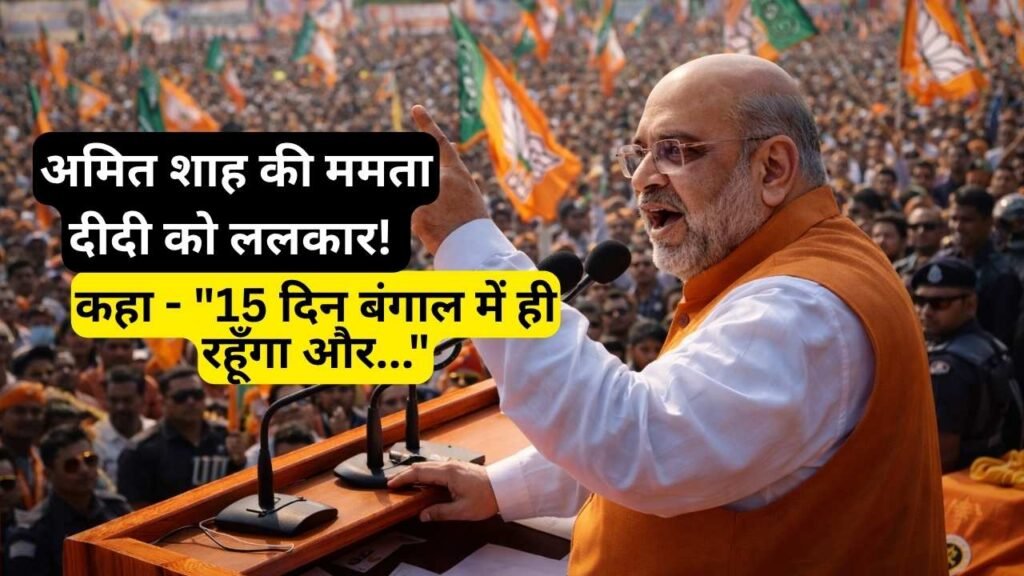 Bengal Election 2026: अमित शाह की ममता दीदी को ललकार! कहा - "15 दिन बंगाल में ही रहूँगा और..."