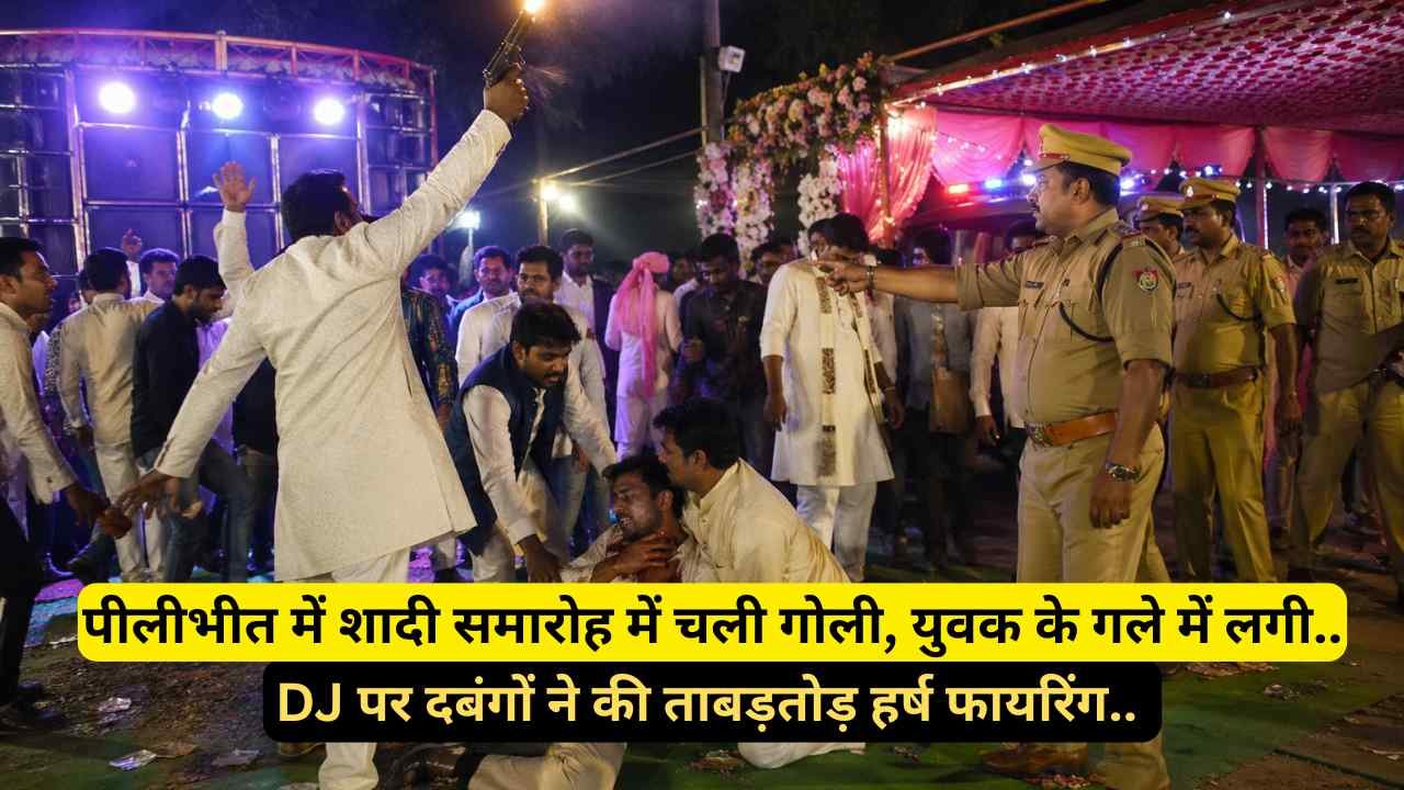 Crime News: पीलीभीत में शादी समारोह में चली गोली, युवक के गले में लगी.. DJ पर दबंगों ने की ताबड़तोड़ हर्ष फायरिंग..
