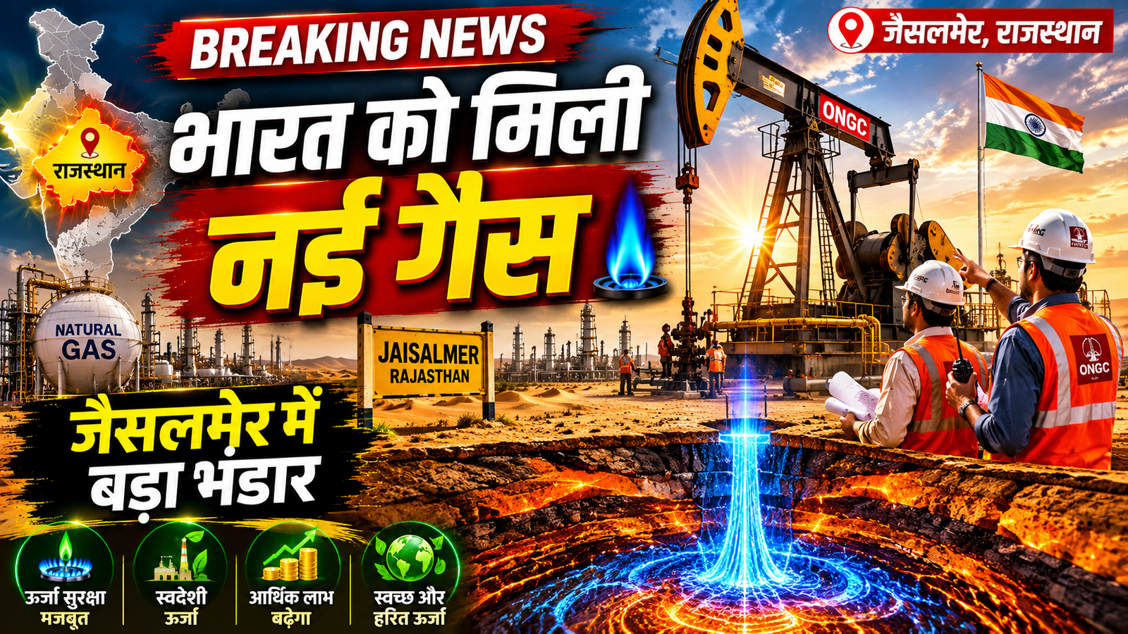 भारत के लिए खुशखबरी: राजस्थान में खोजी गई प्राकृतिक गैस, पेट्रोलियम मंत्री बोले- "अब गैस के लिए विदेशों पर निर्भरता कम.."