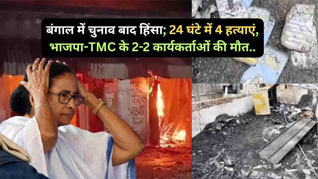 Bengal Violence: बंगाल में चुनाव बाद हिंसा; 24 घंटे में 4 हत्याएं, भाजपा-TMC के 2-2 कार्यकर्ताओं की मौत..