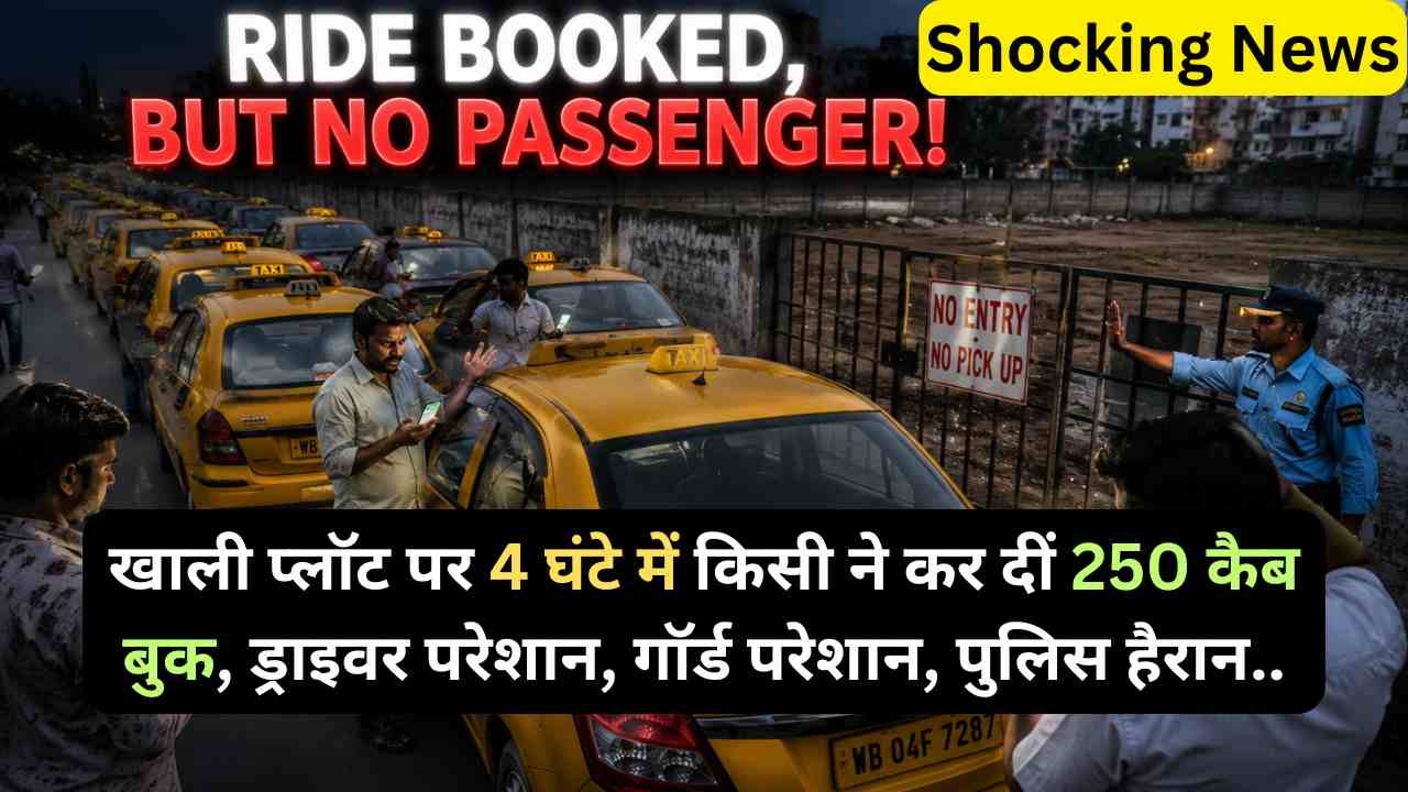 Shocking News: खाली प्लॉट पर 4 घंटे में किसी ने कर दीं 250 कैब बुक, ड्राइवर परेशान, गॉर्ड परेशान, पुलिस हैरान..