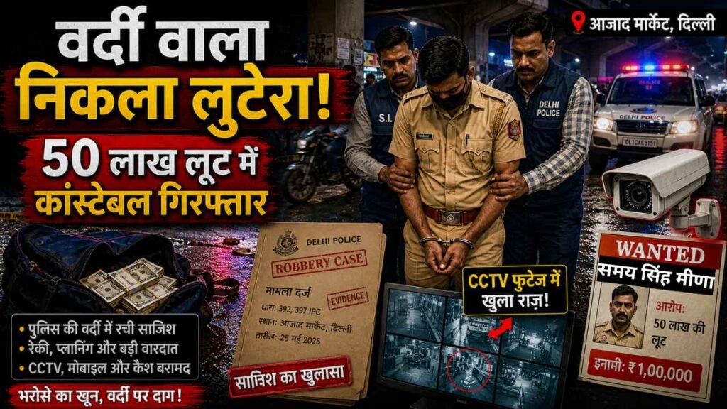 Delhi Crime: 50 लाख की लूट में दिल्ली पुलिस का कांस्टेबल गिरफ्तार, शातिराना अंदाज में छीना रुपए वाला बैग..