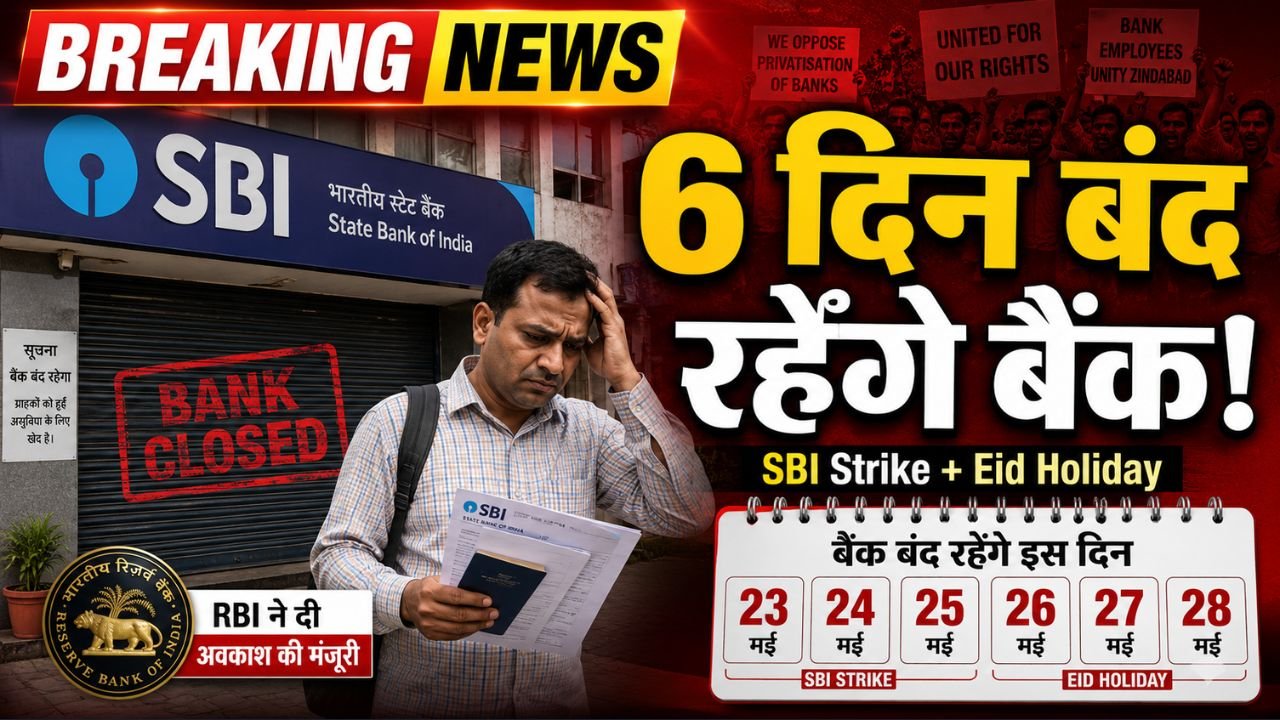 SBI Holiday: क्या आपका भी स्टेट बैंक में है खाता? आज ही निपटा लें जरूरी काम, अगले 6 दिन रहेगा बंद.. जानिए क्यों?