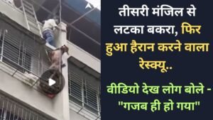 Viral Video: तीसरी मंजिल से लटका बकरा, फिर हुआ हैरान करने वाला रेस्क्यू.. वीडियो देख लोग बोले - "गजब ही हो गया"
