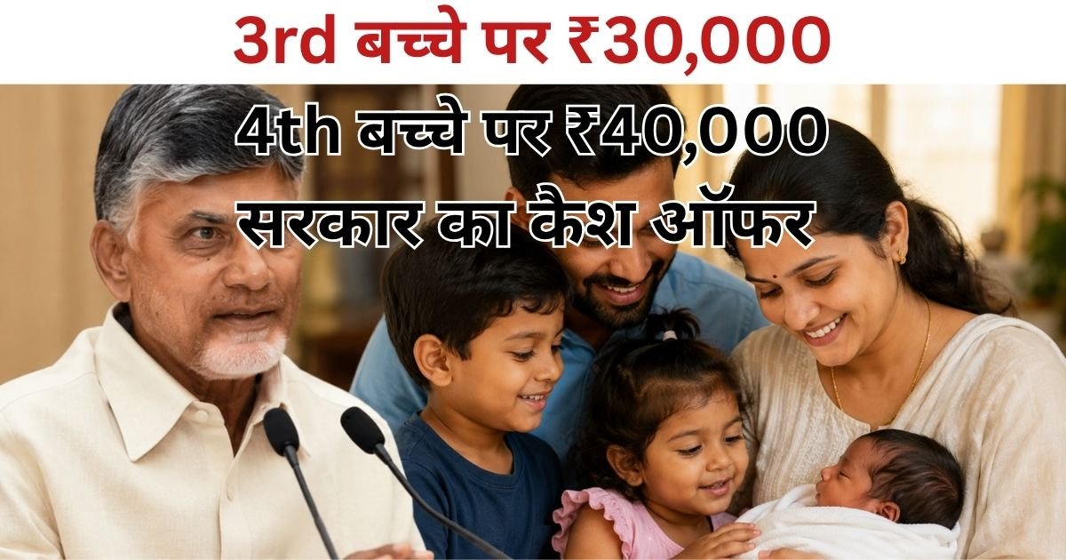 आंध्र प्रदेश में तीसरे बच्चे पर 30 हजार और चौथे बच्चे पर 40 हजार रुपये देने का ऐलान, जनसंख्या संतुलन के लिए सरकार का बड़ा फैसला