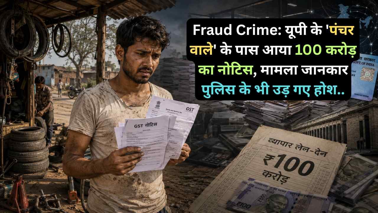 Fraud Crime: यूपी के 'पंचर वाले' के पास आया 100 करोड़ का नोटिस, मामला जानकार पुलिस के भी उड़ गए होश..
