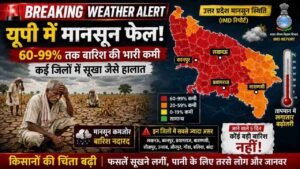 UP Weather: यूपी में मानसून की चाल सुस्त! 37 जिलों में सूखे जैसे हालात - 60 से 99 प्रतिशत तक कम बारिश..