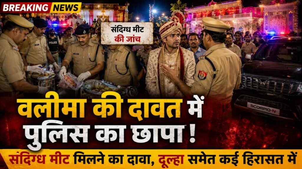 UP News: दावत-ए-वलीमा में परोसा जा रहा था ऐसा मीट, पुलिस ने बारात में ही मार दिया छापा.. दूल्हा समेत कई लोग गिरफ्तार!