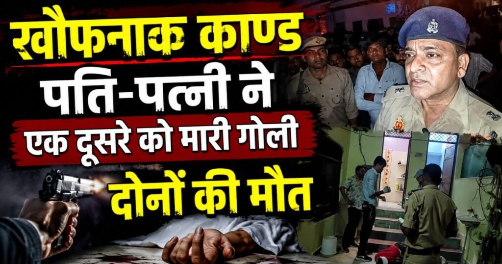 Mathura News: घरेलू विवाद के बीच पति-पत्नी ने एक-दूसरे को गोली मार दी। गोलीबारी में दोनों की मौत हो गई। पुलिस मामले की जांच में जुटी है।