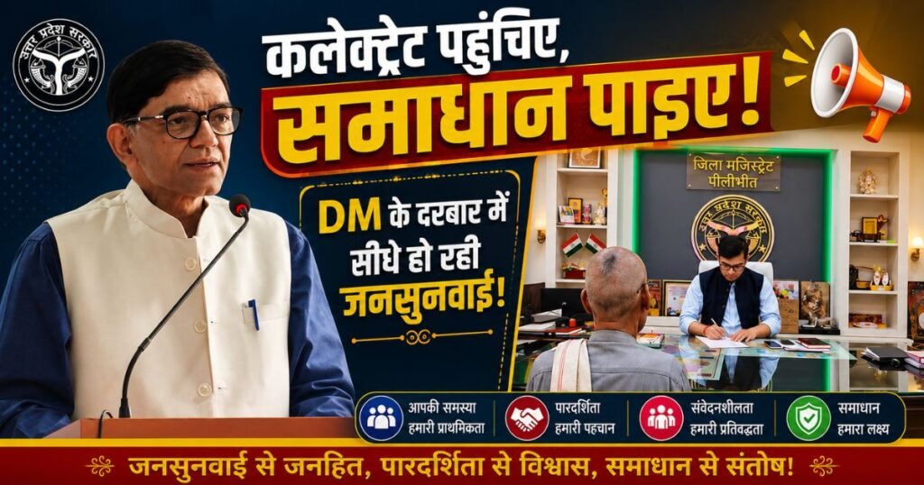 पीलीभीत में जिलाधिकारी ज्ञानेंद्र सिंह की जनसुनवाई पहल से शिकायतों का त्वरित समाधान, पारदर्शिता, जवाबदेही और सुशासन को मिल रही नई मजबूती।