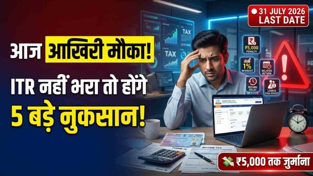 ITR फाइल करने का आज आखिरी दिन, चूक गए तो देना होगा भारी जुर्माना! न करें ये 5 बड़ी गलतियां; जानिए पूरी प्रक्रिया..