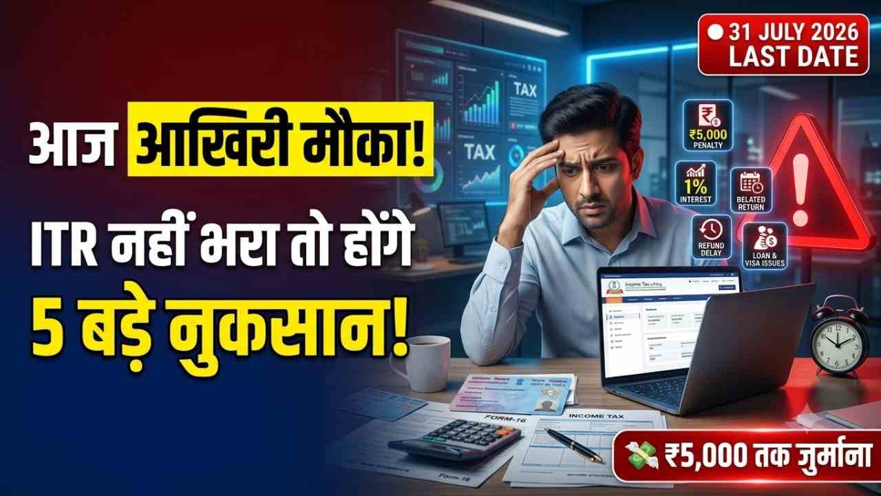 ITR फाइल करने का आज आखिरी दिन, चूक गए तो देना होगा भारी जुर्माना! न करें ये 5 बड़ी गलतियां; जानिए पूरी प्रक्रिया..