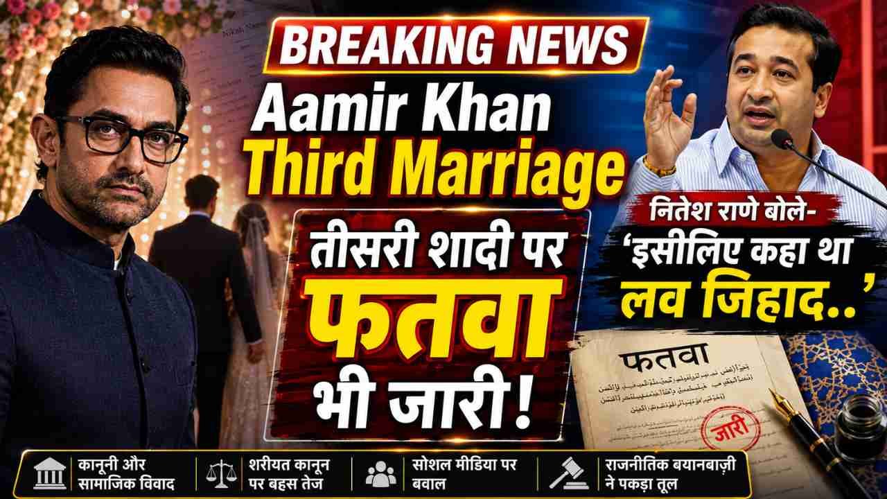 Aamir Khan Third Marriage: तीसरी शादी पर फतवा भी जारी! नितेश राणे बोले- 'इसीलिए कहा था लव जिहाद..',