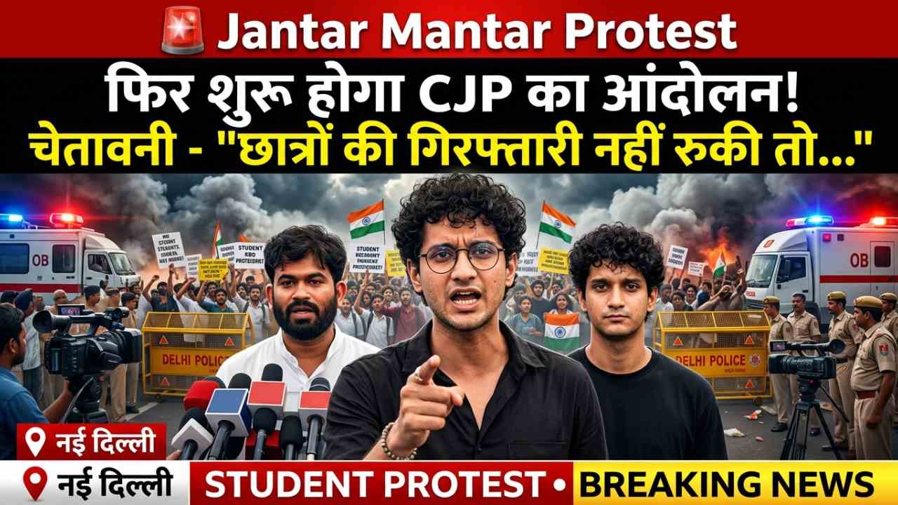 Jantar Mantar Protest: फिर शुरू होगा CJP का आंदोलन, दी चेतावनी.. कहा - "छात्रों की गिरफ्तारी नहीं रुकी तो.."