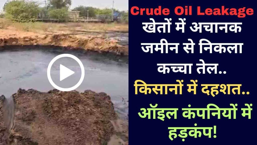 Crude Oil Leakage: खेतों में अचानक जमीन से निकला कच्चा तेल, किसानों में फैली दहशत.. ऑइल कंपनियों में हड़कंप!