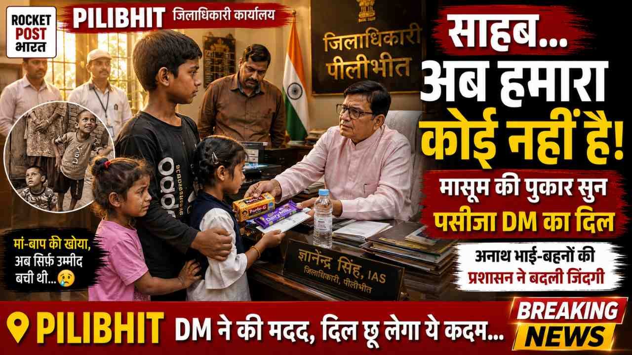 PILIBHIT: 3 मासूम भाई-बहन पहुंचे DM ऑफिस, बोले - 'साहब, माता-पिता नहीं हैं, मदद कर दो', फिर जो हुआ वो बन गई मिसाल..
