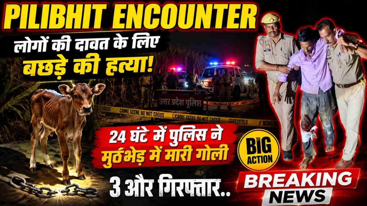 Pilibhit Encounter: लोगों की दावत के लिए बछड़े की हत्या, 24 घंटे में पुलिस ने मुठभेड़ में मारी गोली; 3 और गिरफ्तार..