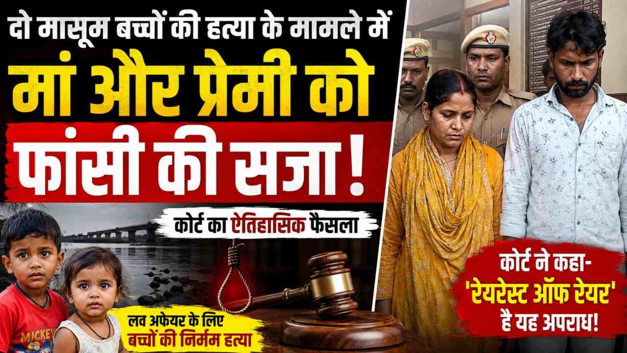 Death Sentence: प्रेमी के लिए माँ बनी हैवान, 2 मासूम बच्चों का कत्ल.. कोर्ट ने नहीं किया रहम, सुनाई फांसी की सजा..