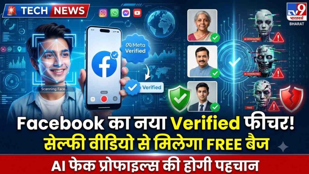 Facebook Verified: अब फ्री में मिलेगा ब्लू वेरिफिकेशन बैज, सेल्फी वीडियो से होगी पहचान; AI फेक प्रोफाइल्स पर लगेगी लगाम