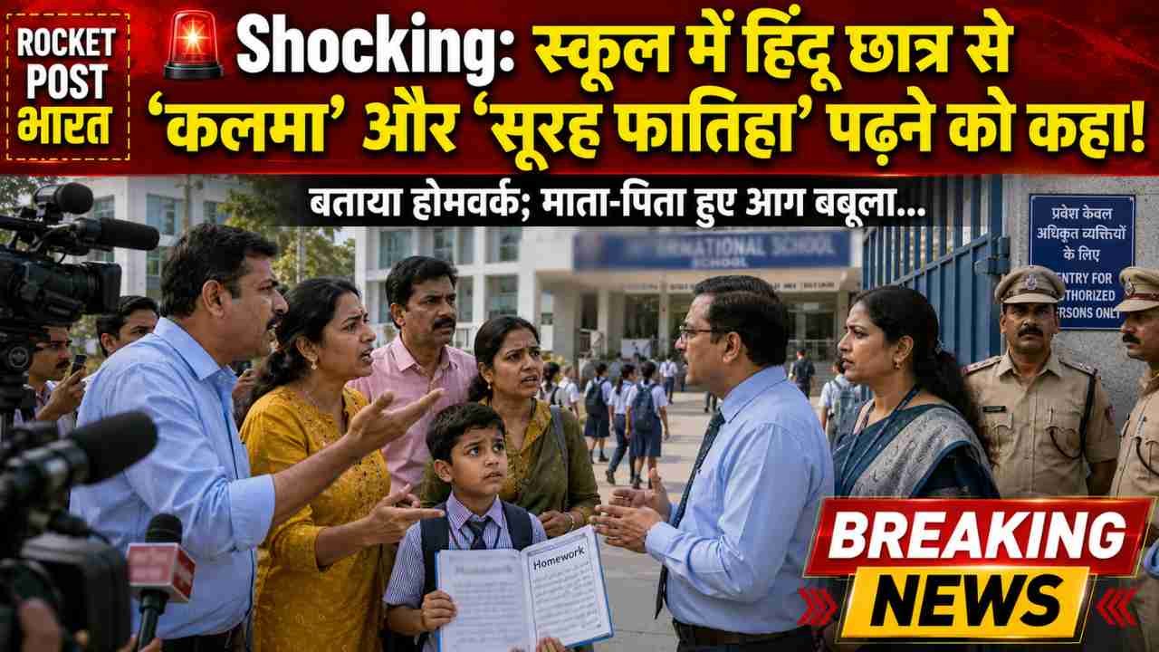 Shocking: स्कूल में हिंदू छात्र से 'कलमा' और 'सूरह फातिहा' पढ़ने को कहा, बताया होमवर्क; माता-पिता हुए आग बबूला..