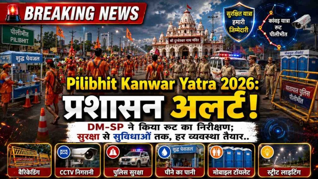 Pilibhit Kanwar Yatra 2026: प्रशासन अलर्ट! DM-SP ने किया रूट का निरीक्षण; सुरक्षा से सुविधाओं तक, हर व्यवस्था तैयार..