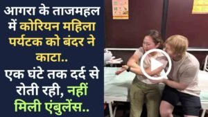 UP News: आगरा के ताजमहल में कोरियन महिला पर्यटक को बंदर ने काटा, एक घंटे तक दर्द से रोती रही, नहीं मिली एंबुलेंस..