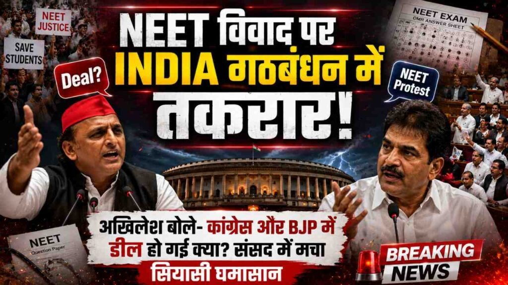 INDIA गठबंधन में तकरार! Akhilesh Yadav ने पूछा- कांग्रेस और BJP में डील हो गई क्या? संसद के बाहर तीखी बहस..
