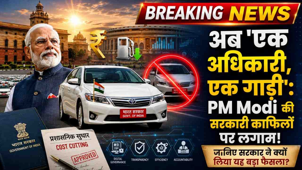 अब 'एक अधिकारी, एक गाड़ी': PM Modi की सरकारी काफिलों पर लगाम! जानिए सरकार ने क्यों लिया यह फैसला?