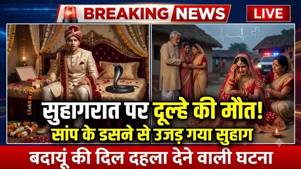 UP News: सुहागरात पर दूल्हे को सांप ने डसा, शादी के कुछ घंटों बाद मौत; बदायूं में खुशियां मातम में बदलीं..