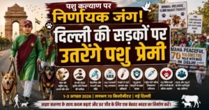 Delhi Animal Welfare Mahapadyatra:पशु प्रेमी 9 बड़ी मांगों के साथ दिल्ली में उतरेंगे। जानिए गाय को राष्ट्रीय पशु बनाने के अभियान का उद्देश्य।