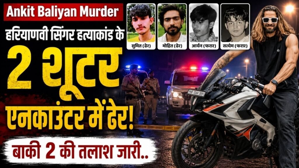 Ankit Baliyan Murder: हरियाणवी सिंगर हत्याकांड के 2 शूटर एनकाउंटर में ढेर, बाकी 2 की तलाश जारी..