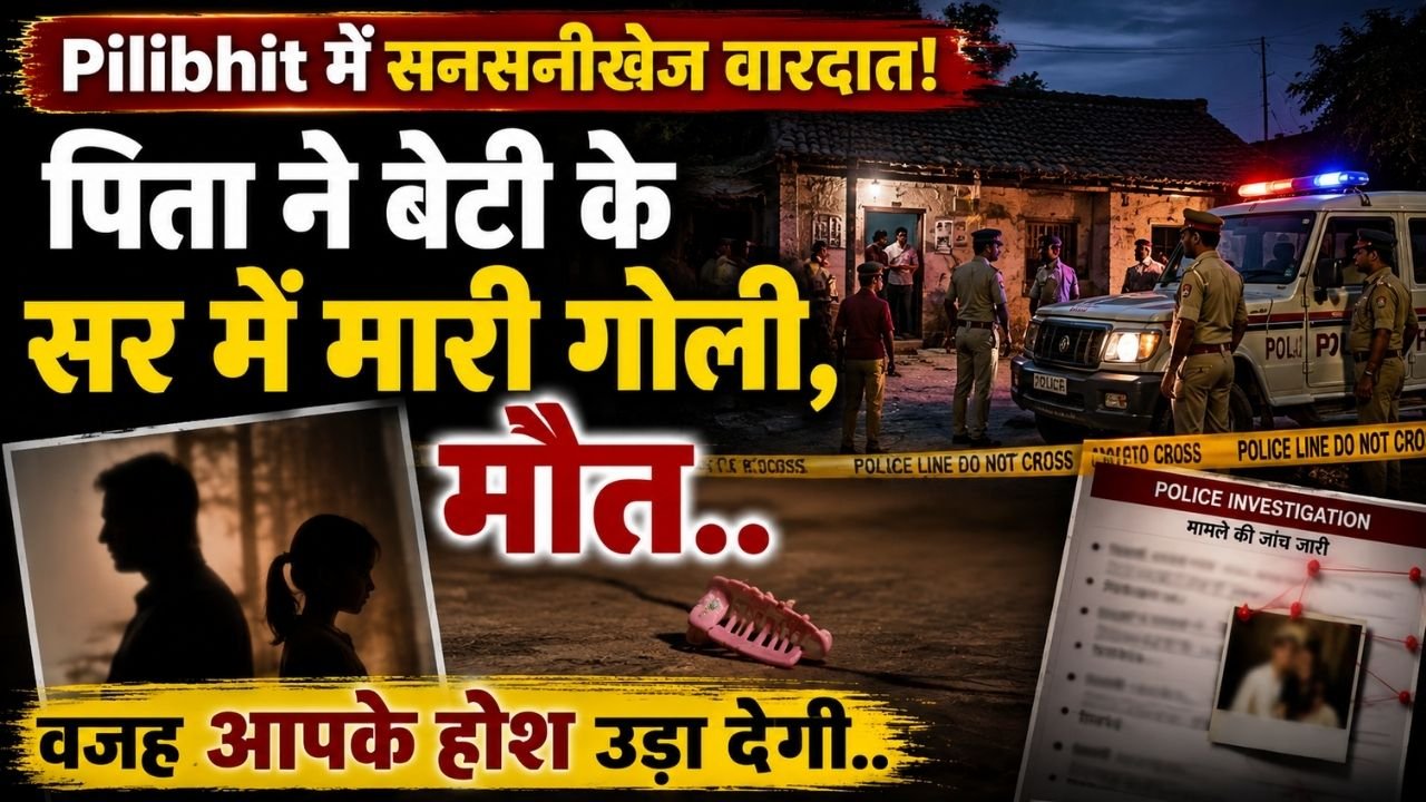 Pilibhit में सनसनीखेज वारदात! पिता ने बेटी के सर में मारी गोली, मौत; नशे में घर लौटा था, फिर जो हुआ वो हैरान करने वाला..