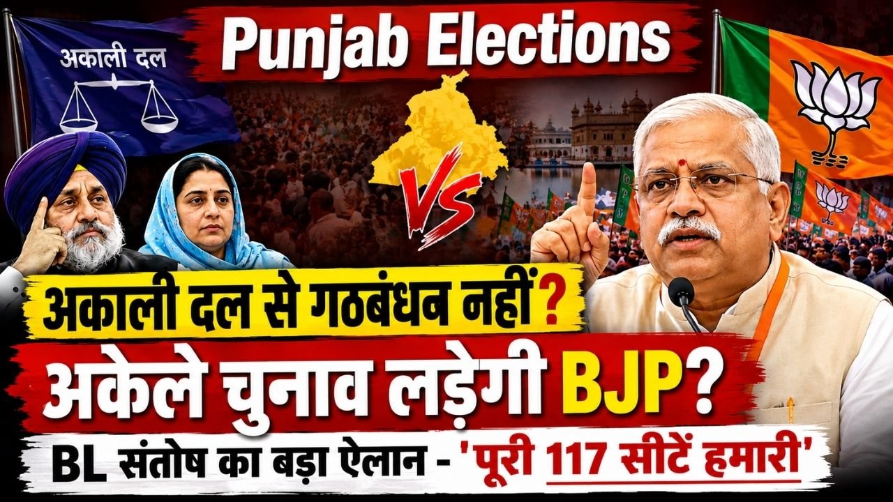 Punjab Elections: अकाली दल से गठबंधन नहीं? अकेले चुनाव लड़ेगी BJP? BL संतोष का बड़ा ऐलान - 'पूरी 117 सीटें हमारी'