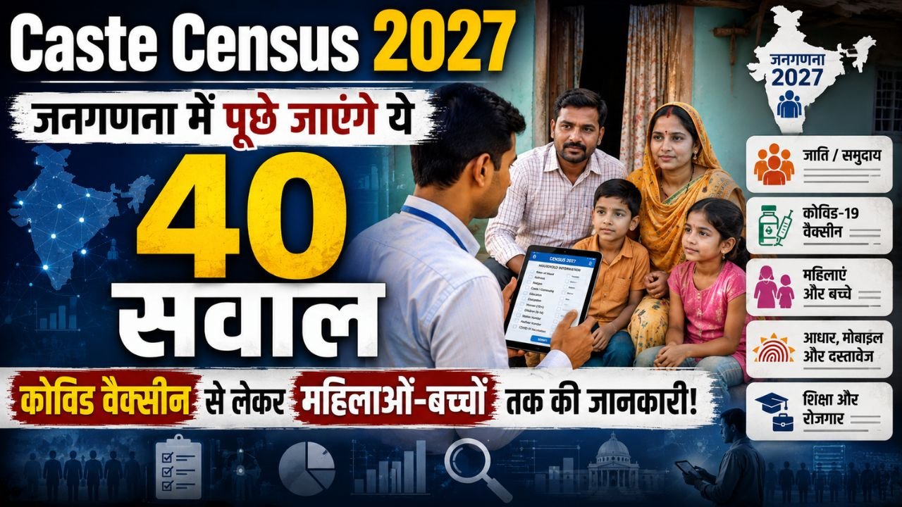Caste Census 2027: जनगणना में पूछे जाएंगे ये 40 सवाल, कोविड वैक्सीन से लेकर महिलाओं-बच्चों तक की जानकारी!