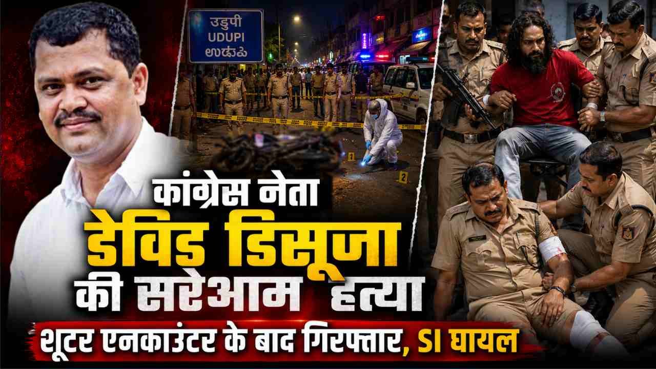 Crime News: कांग्रेस नेता 'डेविड डिसूजा' की सरेआम गोली मारकर हत्या; शूटर भी एनकाउंटर के बाद गिरफ्तार, SI घायल..
