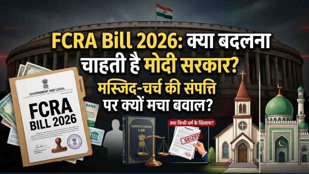 FCRA Bill 2026: क्या बदलना चाहती है मोदी सरकार? मस्जिद-चर्च की संपत्ति पर क्यों मचा बवाल, क्या किसी धर्म के खिलाफ?