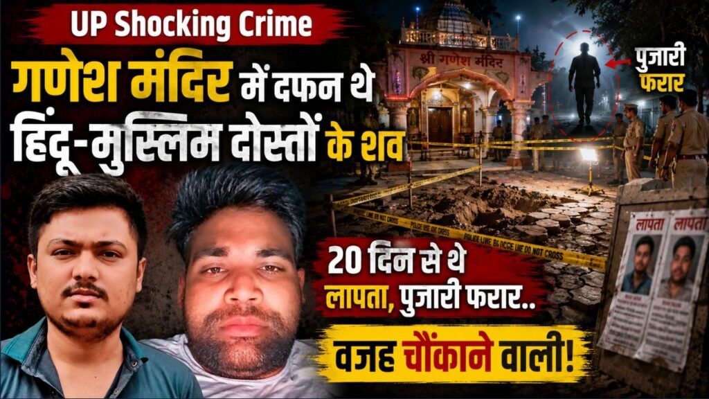 UP Shocking Crime: गणेश मंदिर में दफन थे हिंदू-मुस्लिम दोस्तों के शव; 20 दिन से थे लापता, पुजारी फरार.. वजह चौंकाने वाली!