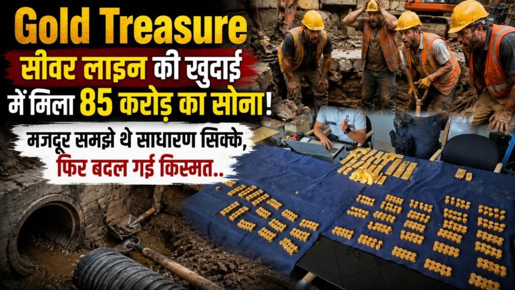 Gold Treasure: सीवर लाइन की खुदाई में मिला 85 करोड़ का सोना, मजदूर समझे थे साधारण सिक्के, फिर बदल गई किस्मत..