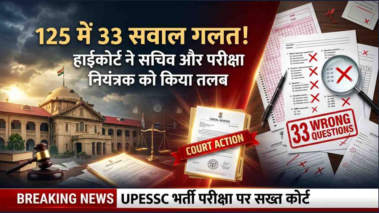 UPESSC Exam: यूपी शिक्षा सेवा चयन आयोग की भर्ती परीक्षा पर हाईकोर्ट सख्त, 125 में 33 गलत सवालों पर जिम्मेदार तलब..