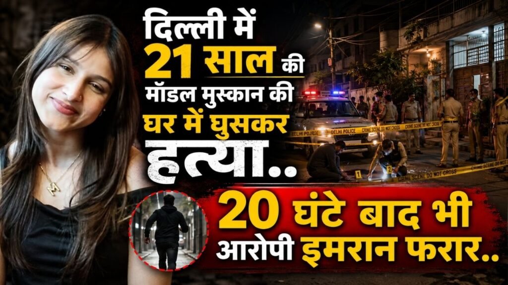 Crime News: दिल्ली में 21 साल की मुस्कान की घर में घुसकर निर्मम हत्या, 20 घंटे बाद भी आरोपी इमरान फरार..