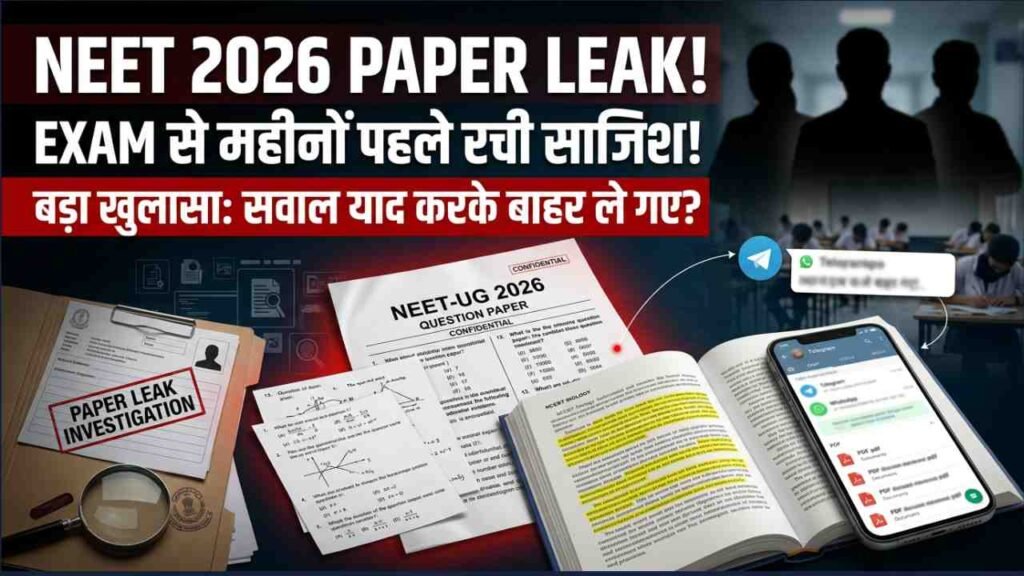 NEET-UG 2026 Paper Leak: परीक्षा से पहले ही रची गई थी साजिश! NTA एक्सपर्ट्स सवाल याद करके बाहर ले गए?