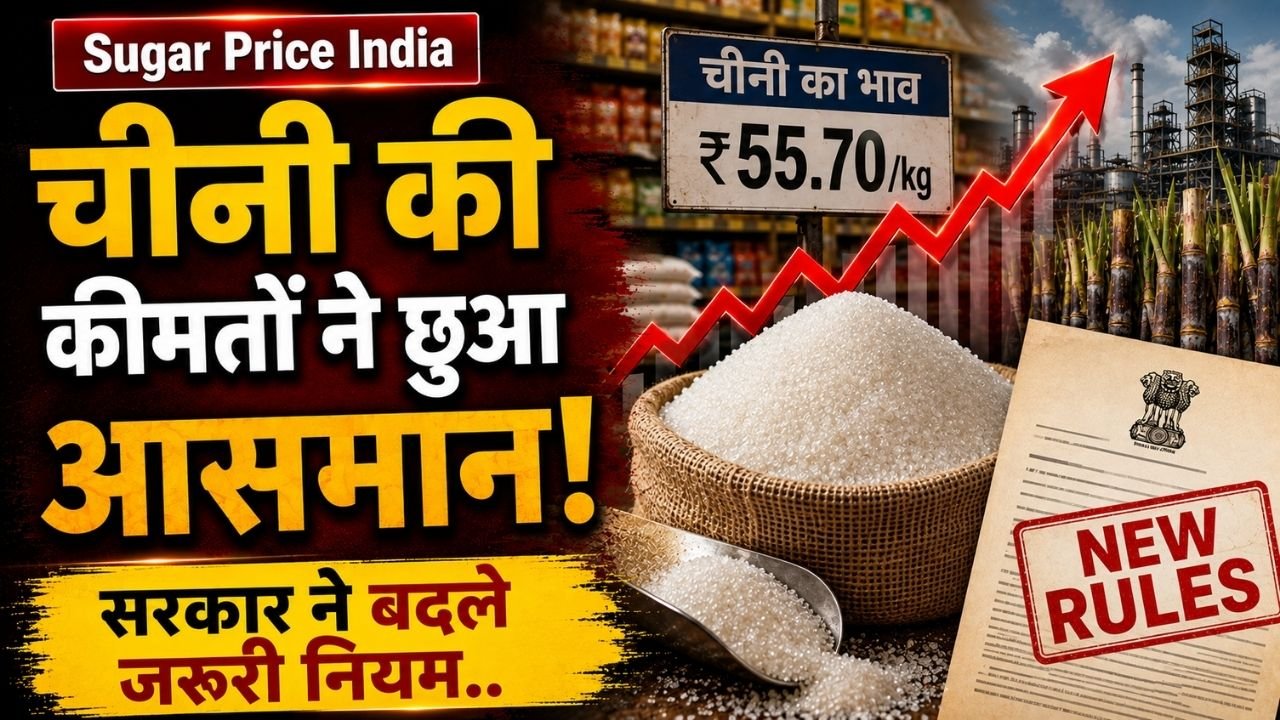 Sugar Price India: चीनी की कीमतों ने छुआ आसमान! बदले जरूरी नियम; आयात पर सरकार का बड़ा फैसला..