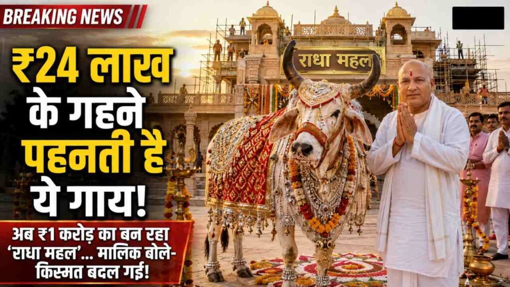 Amazing News: राजस्थान की 'राधा' गाय पहनती है ₹24 लाख के गहने, अब बन रहा ₹1 करोड़ का दो मंजिला महल..
