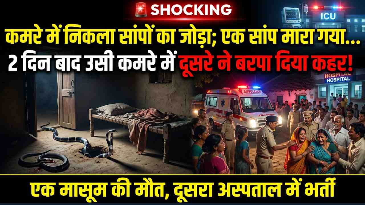 Shocking: पहले एक सांप मारा गया... 2 दिन बाद उसी कमरे में दूसरे ने बरपा दिया कहर! 3 वर्षीय बेटे की मौत, बेटी वेंटीलेटर पर..